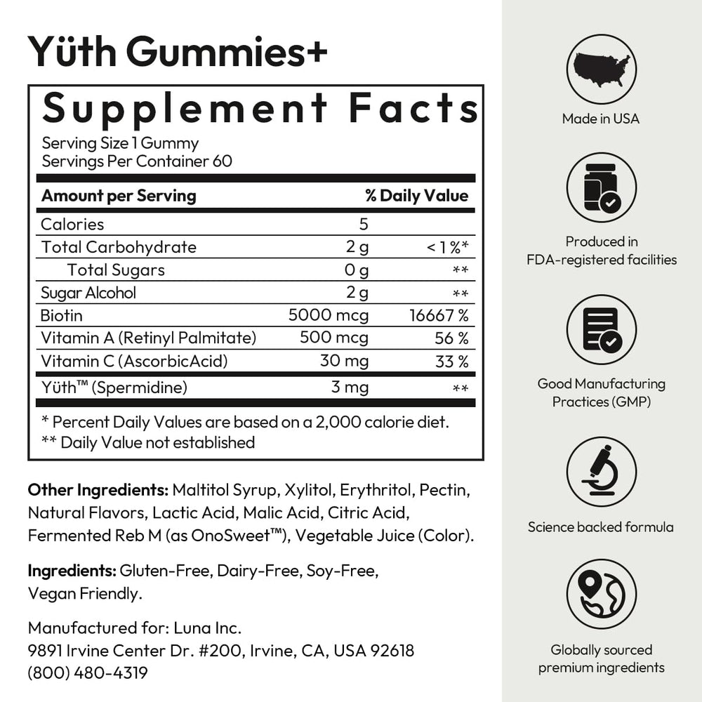 BIGVITA Yuth Gummy tabletop scene conveys easy, everyday supplement routine.