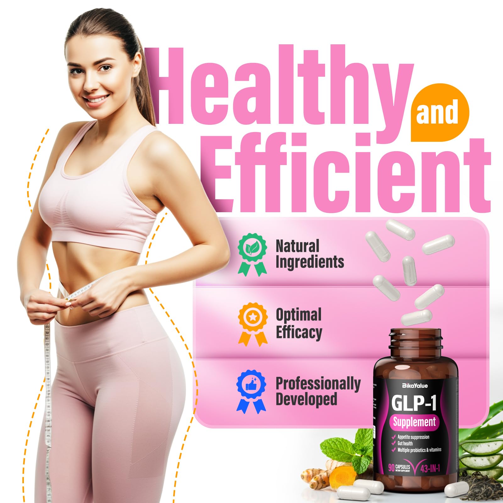 BIKAYALUE GLP-1 capsules-closeup reveals uniform capsules for consistent daily intake