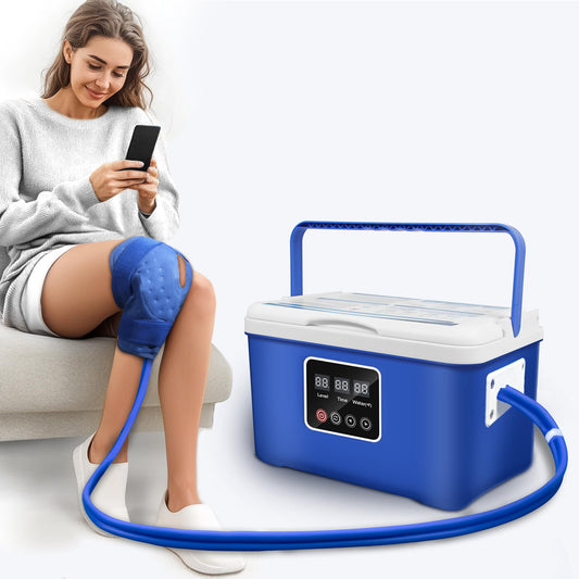 Bilinavy knee cold therapy machine with adjustable flow for targeted cooling