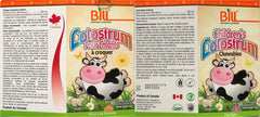 Close-up of Bill Beauty Children's Colostrum Chewables tablets showing easy-to-chew texture
