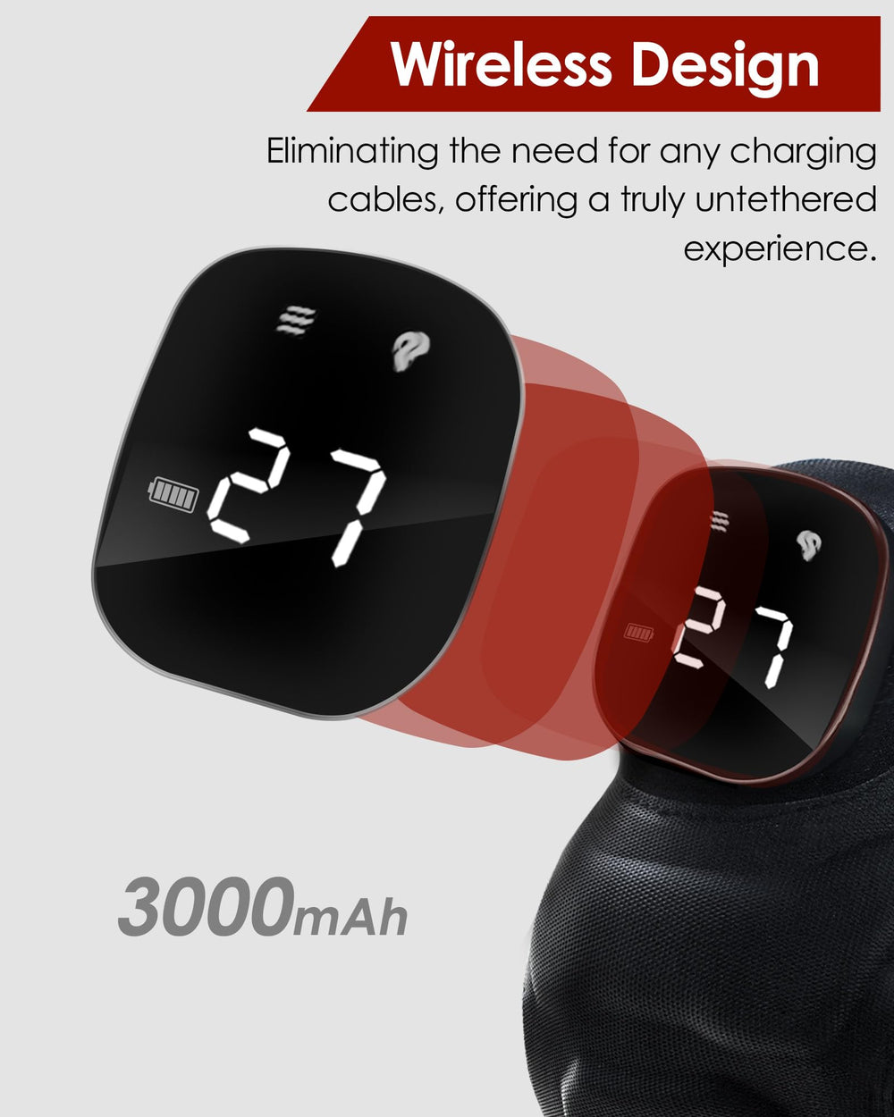 BINODIC battery pack enables wireless, cord-free use.