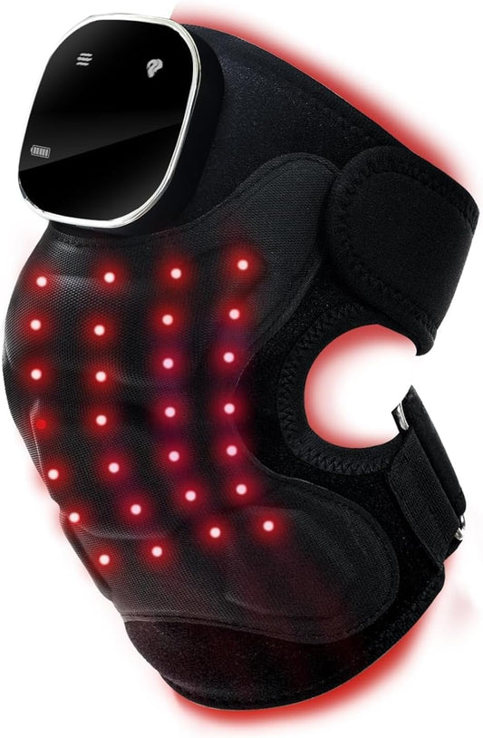 BINODIC red light knee brace front view for on-the-go relief.