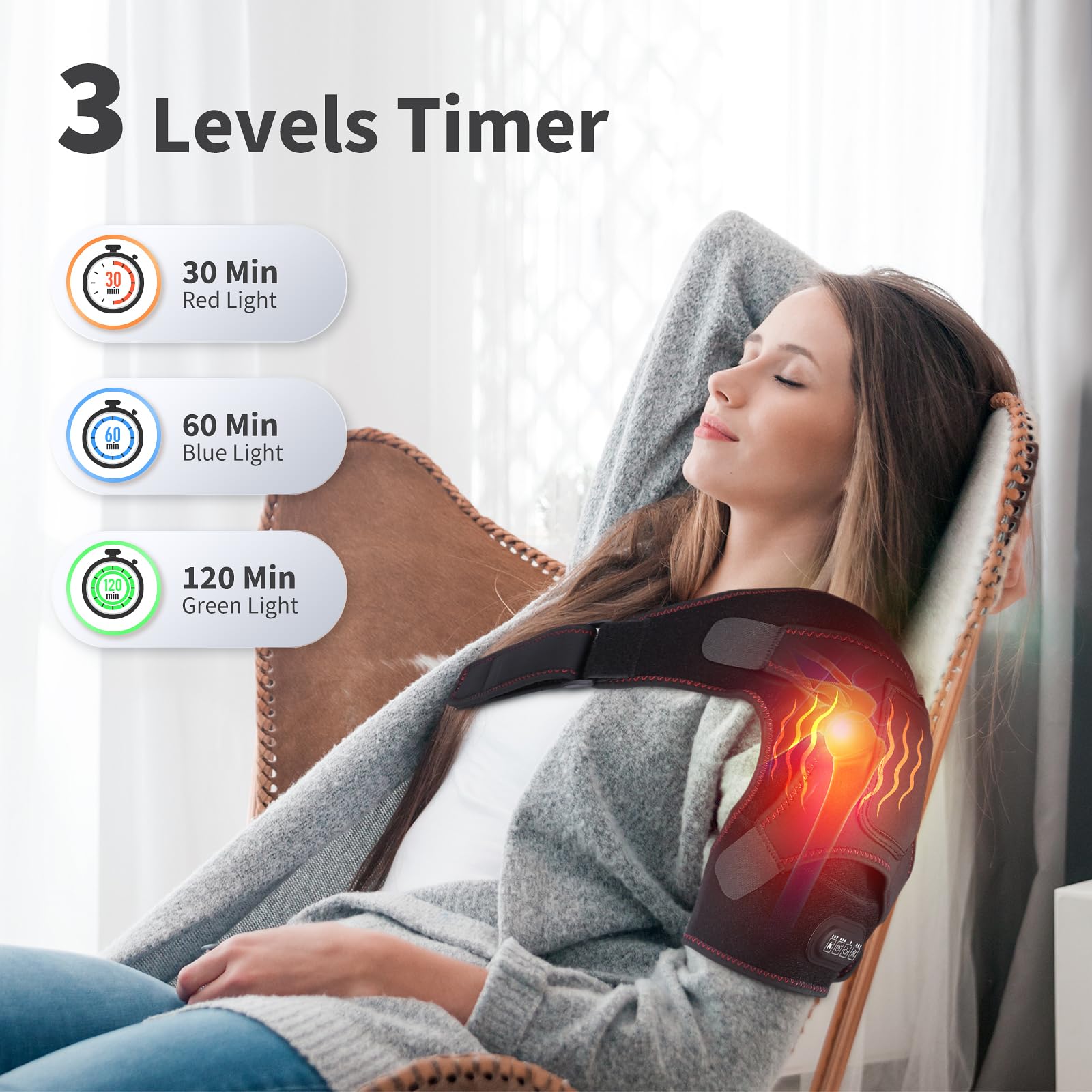 Binzls extendable 50cm strap enables a personalized massage fit