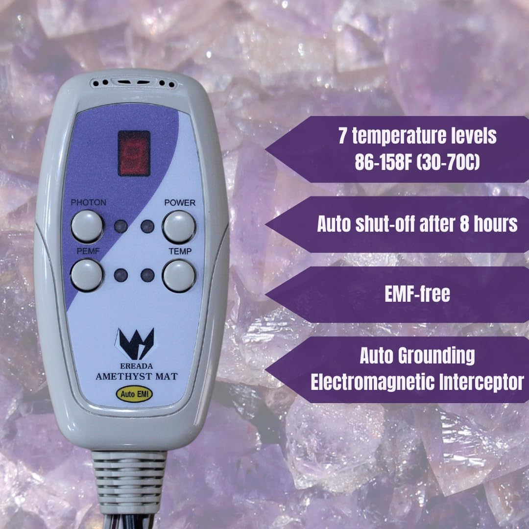 Bio Amethyst Ereada mini mat heating area targets back and legs with gentle warmth