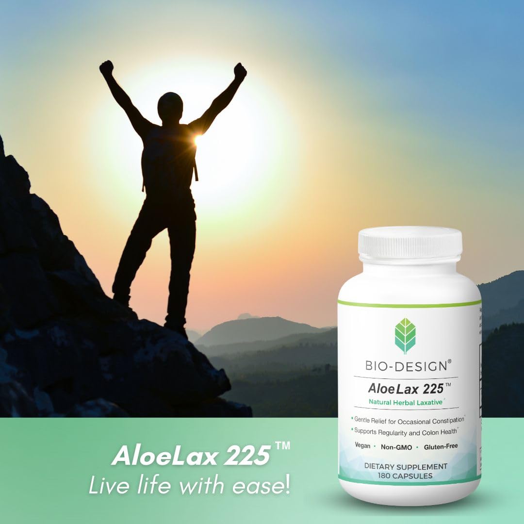 Bio-Design Aloe Lax 225 dosing chart for simple use