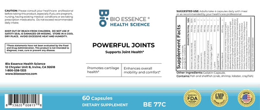 Bio Essence Health Science Powerful Joint capsules close-up for convenient daily use