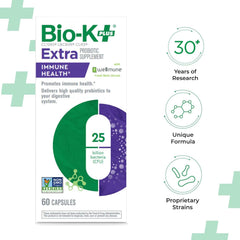 Bio-K+ blend CL1285 and LBC80R promotes digestive balance and everyday wellness.