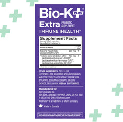 Bio-K+ USA-made probiotic packaging designed for shelf-stable use.