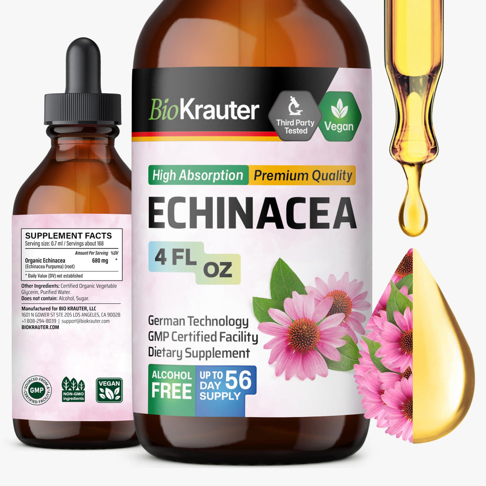 BIO KRAUTER Echinacea bottle front for daily wellness.