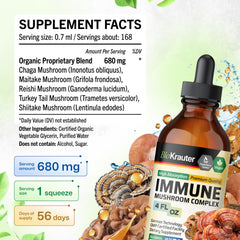 BIO KRAUTER label-ingredients image presents simple water-glycerin-mushroom mix formula