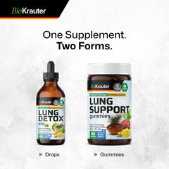 BIO KRAUTER Lung Detox Drops ginseng root close-up highlighting energizing profile