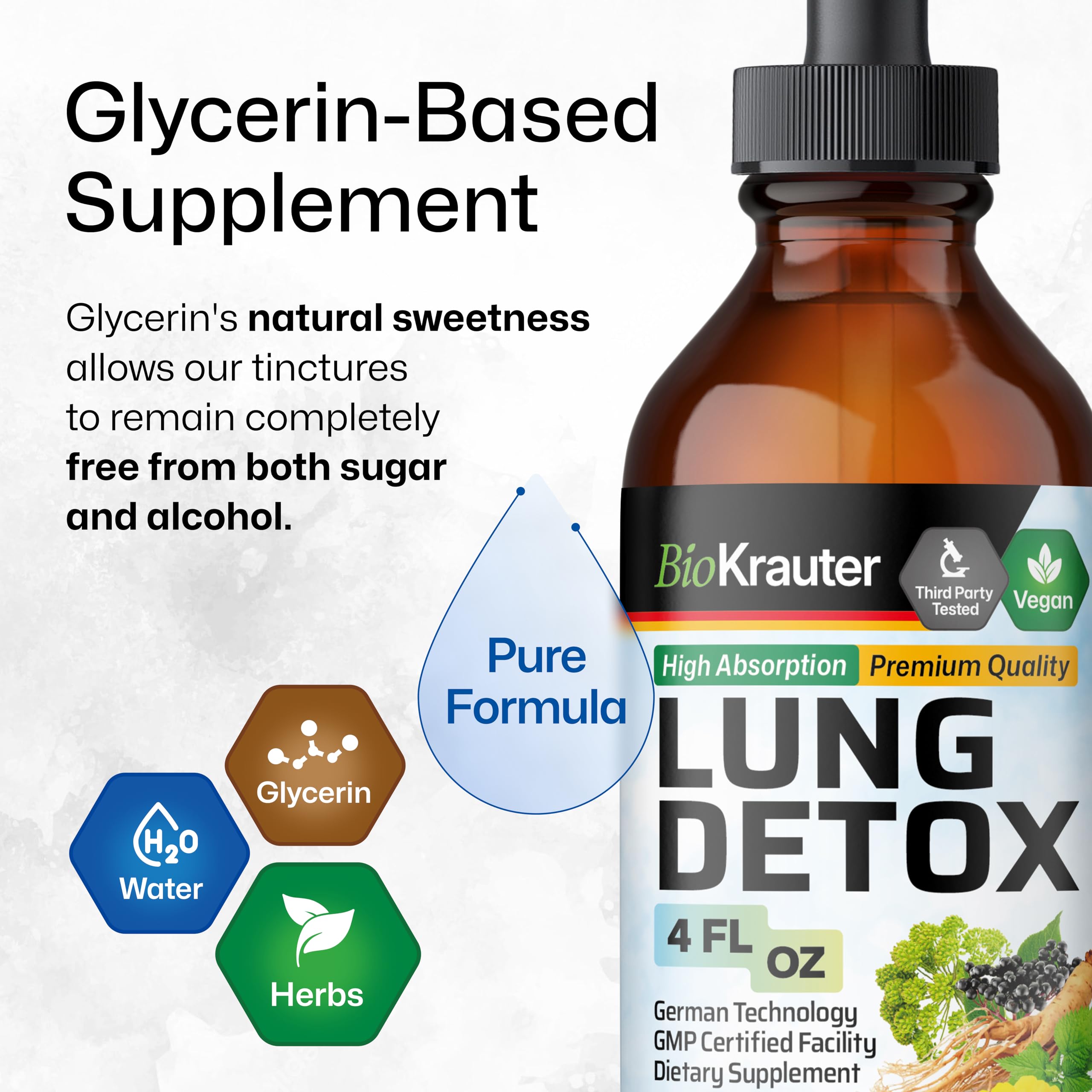 BIO KRAUTER Lung Detox Drops nettle extract on label for herbal complexity