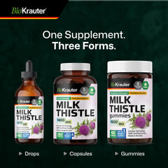 BIO KRAUTER Milk Thistle mix with water for quick daily intake.