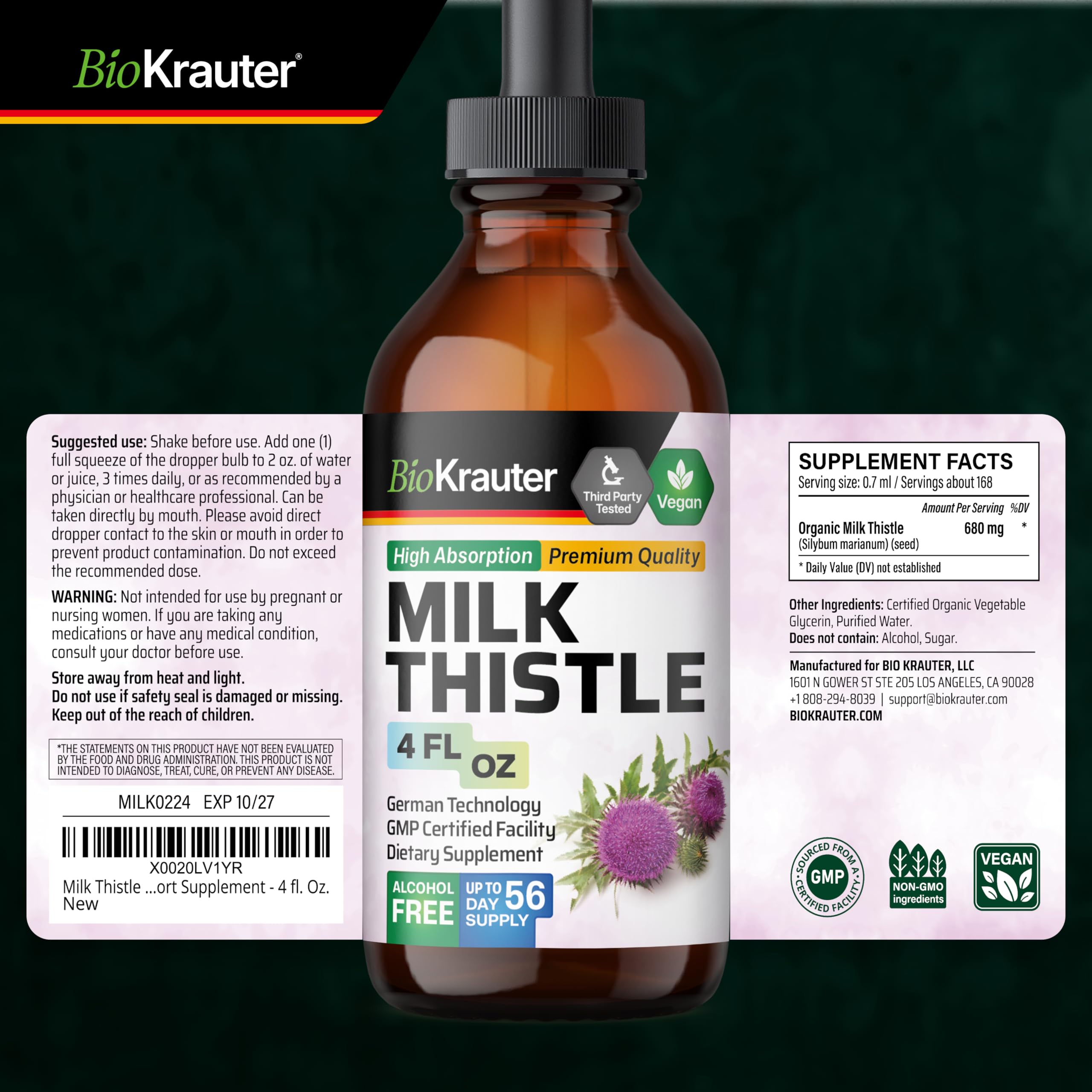 BIO KRAUTER produced in the USA from globally sourced ingredients.