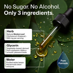 Mullein leaf extract with water and glycerin in BIO KRAUTER drops.