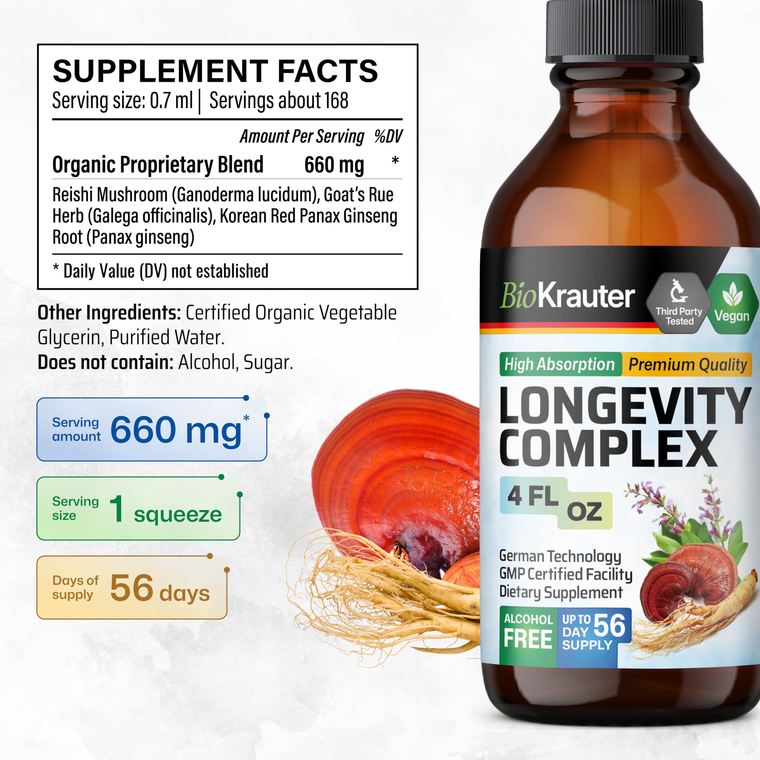 BIO KRAUTER red ginseng root extract close-up highlight
