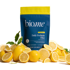 Bio.me daily prebiotic fiber lemonade serving cup ready-to-mix for 30 servings