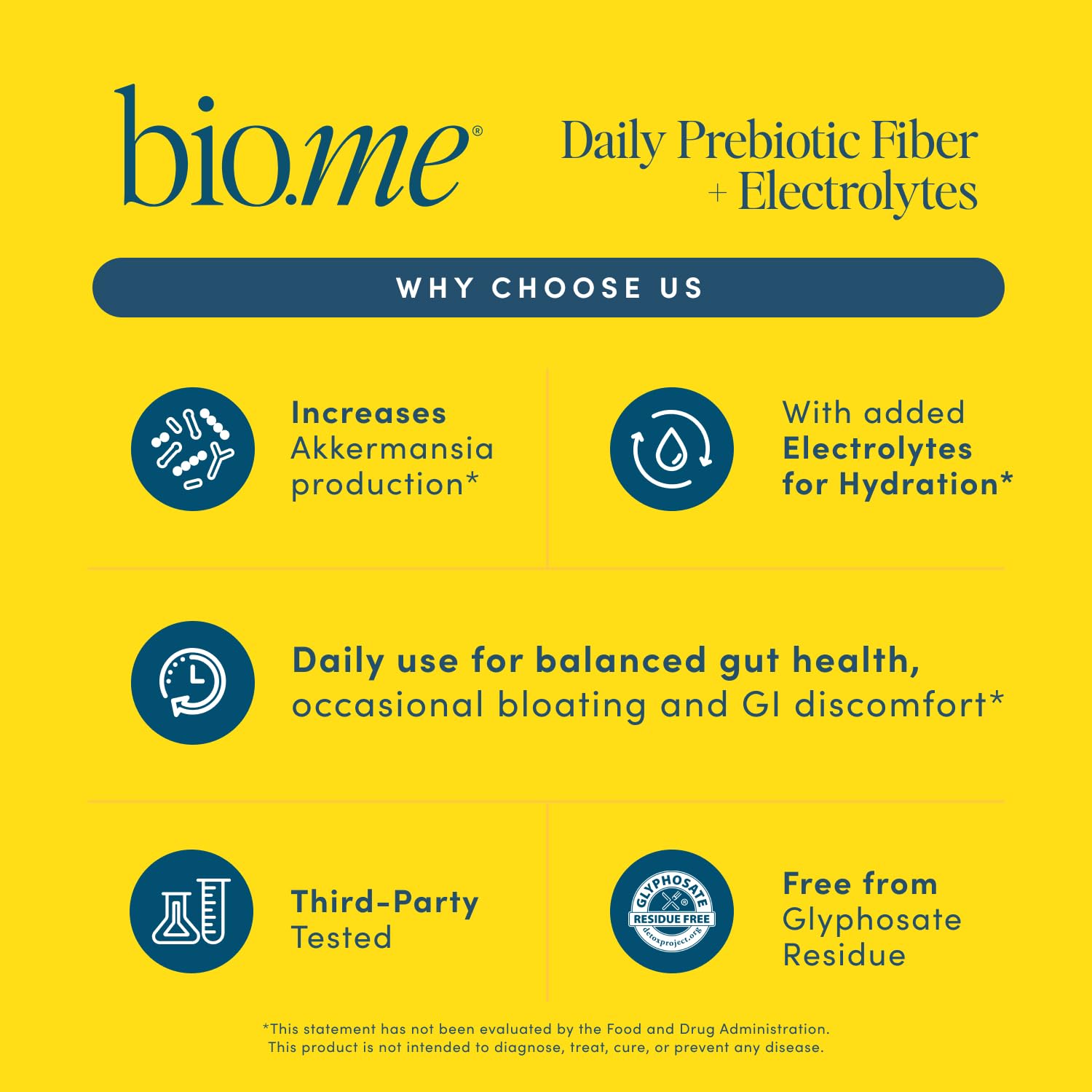 Bio.me phgg-resistant potato starch ingredient close-up emphasizes the prebiotic blend