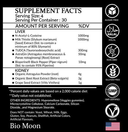 Bio Moon kidney cleanse gummies in a bottle promote urinary tract comfort
