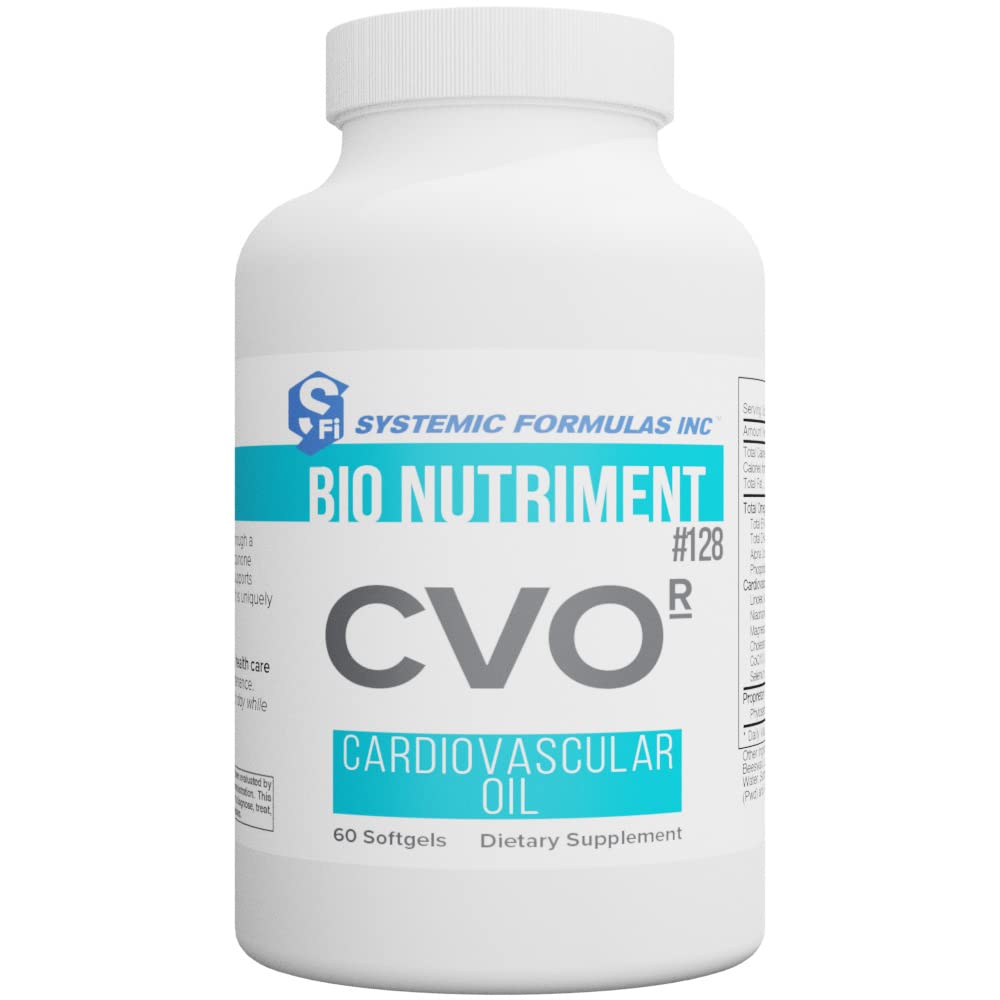 Bio Nutriment CVO-R cardiovascular oil bottle emphasizes omega-3 support for heart health