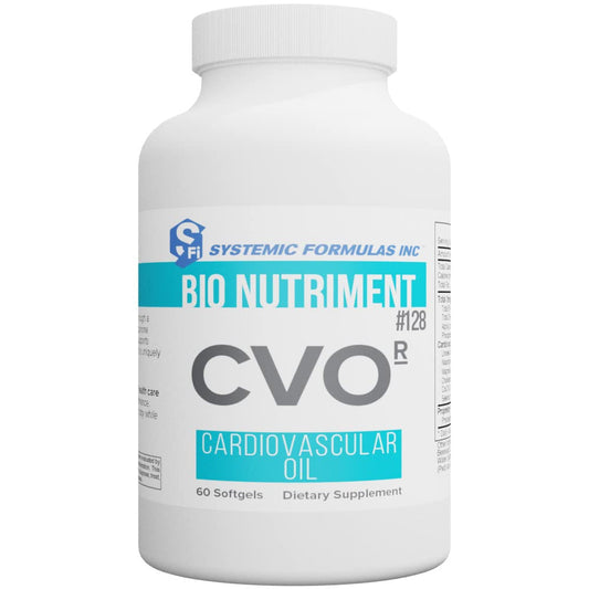 Bio Nutriment CVO-R cardiovascular oil bottle emphasizes omega-3 support for heart health