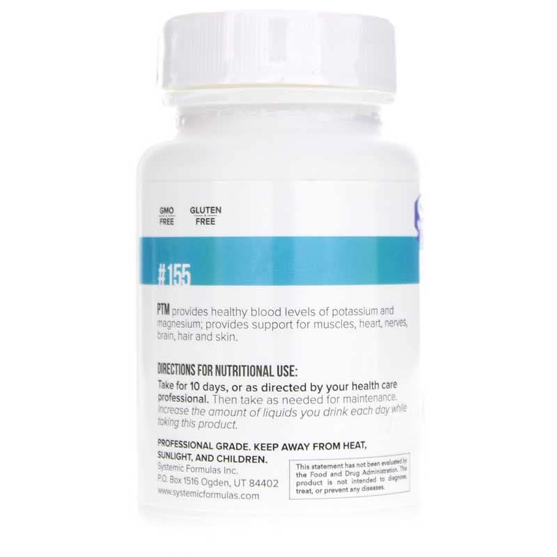 Bio Nutriment PTM Potassium Stabilizer label details for gluten-free, non-GMO wellness.