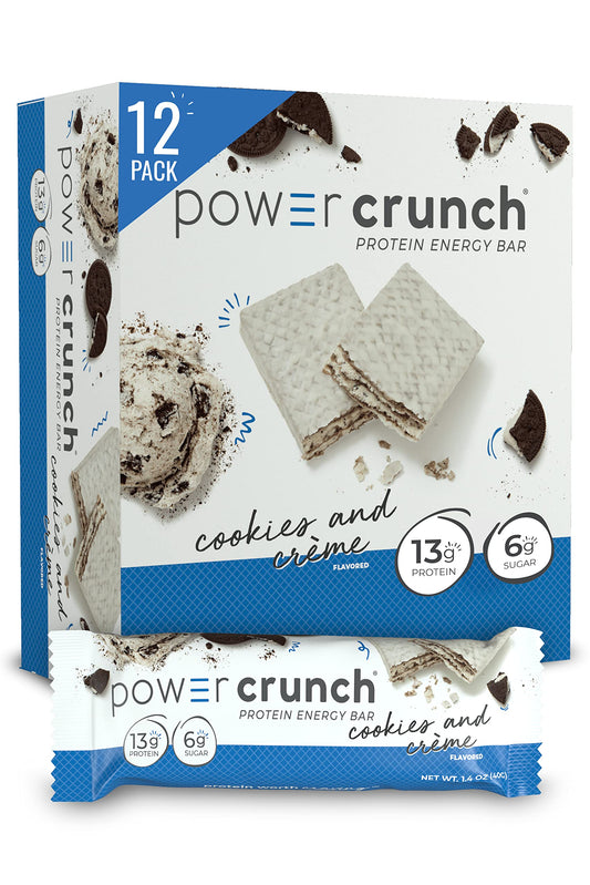 BIO NUTRITIONAL Power Crunch cookie-cream bar wrapper for convenient high-protein snacking