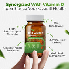 Bio Schwiiz Beta Glucan Immunity Power daily dose instruction.