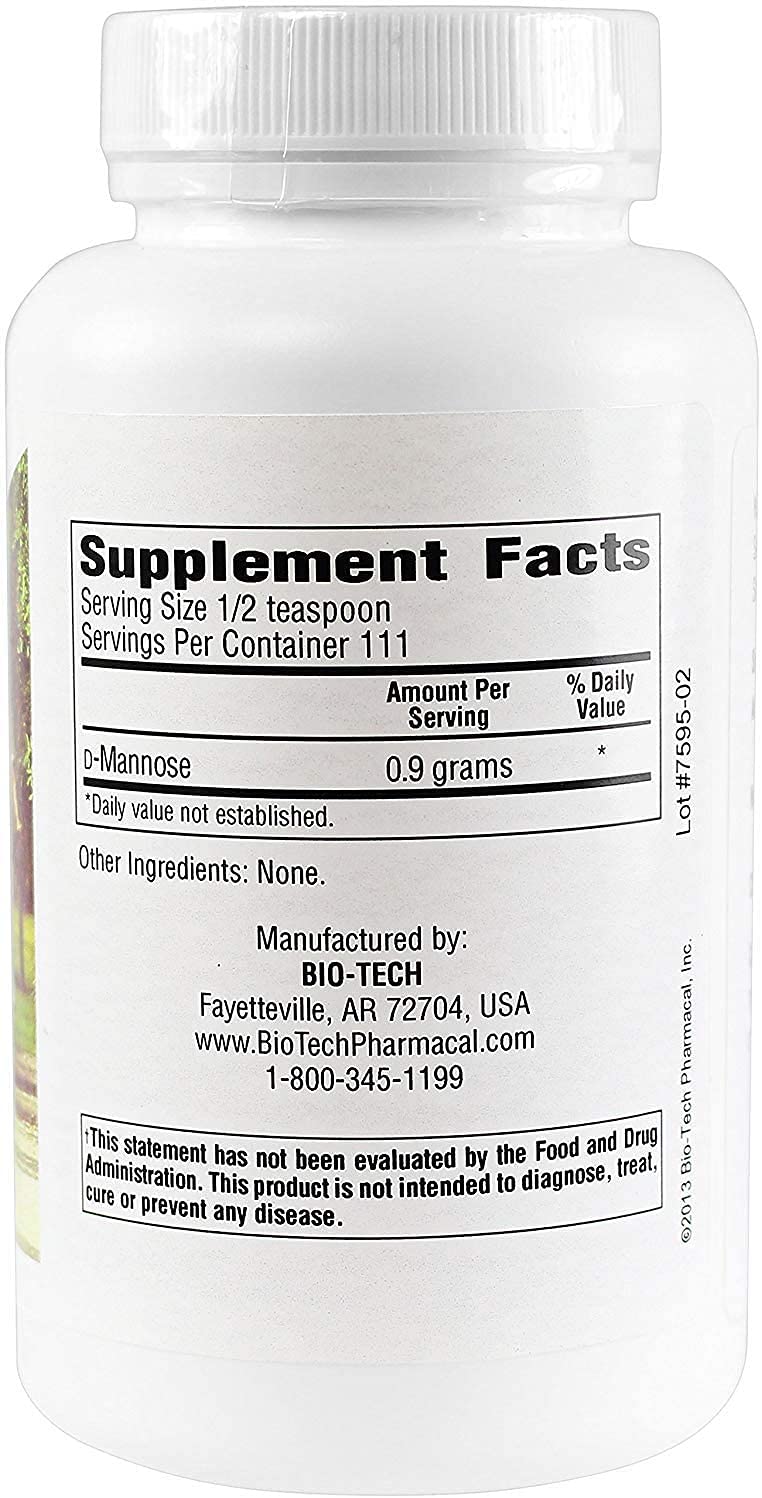 Close-up of D-Mannose powder scoop for easy daily dosing.
