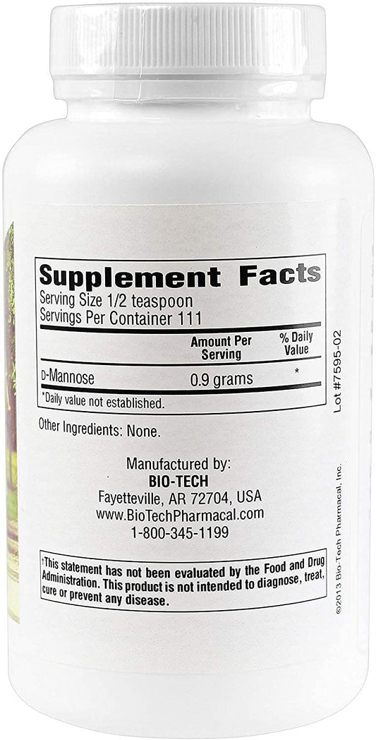 Close-up of D-Mannose powder scoop for easy daily dosing.