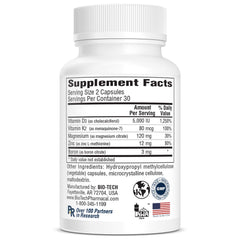 Bio-Tech Pharmacal D3Plus bottle shown for daily bone and immune support