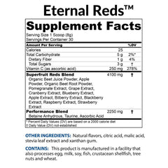 Eternal Reds berry flavor dissolving in water for refreshing energy