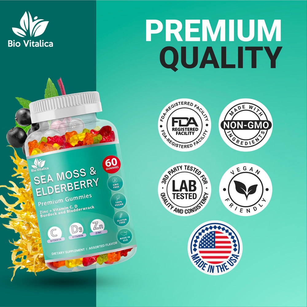 BIO VITALICA Sea Moss Gummies adults taking daily routine