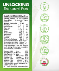 BIO VITALICA Sea Moss Gummies close-up showing real fruit flavors and chewy texture.