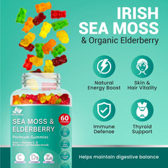 BIO VITALICA Sea Moss Gummies fruity flavor closeup on gummies