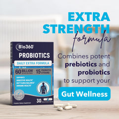 Bio360 immunity-support with Lactobacillus salivarius aids natural defenses.