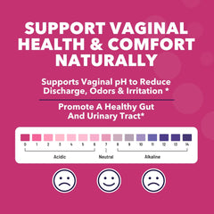 Cranberry extract component supports urinary health alongside probiotics.