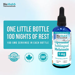 Berry flavor under-tongue sublingual drop for pleasant nightly use.