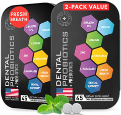BIOACTIVE LABS dental probiotics tablets mint tin for on-the-go oral care