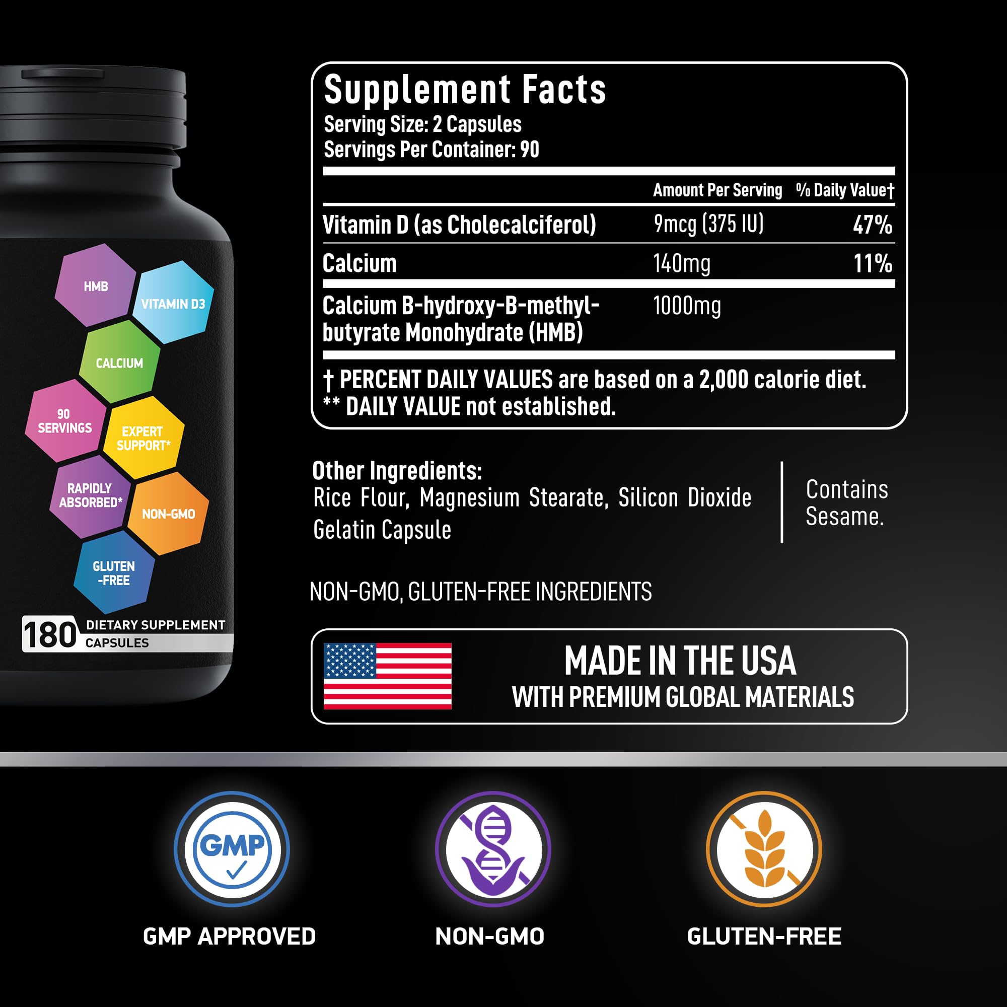 Bioactive Labs HMB D3 daily use; sport-focused supplement for training.