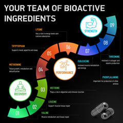 BIOACTIVE LABS vegan capsules indicate clean daily use with gluten-free and non-GMO benefits.