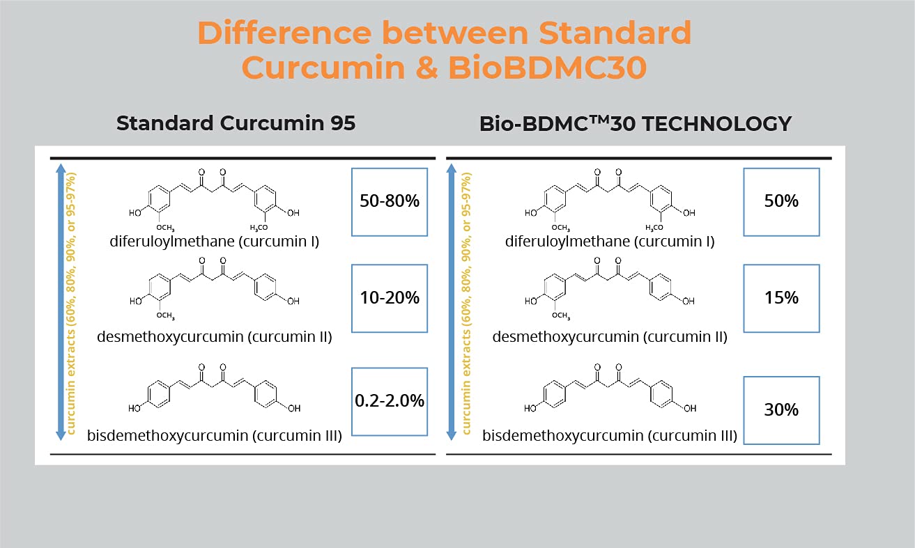 BIOBDMC Pro NovoCurcumin benefits graphic highlighting antioxidant potential