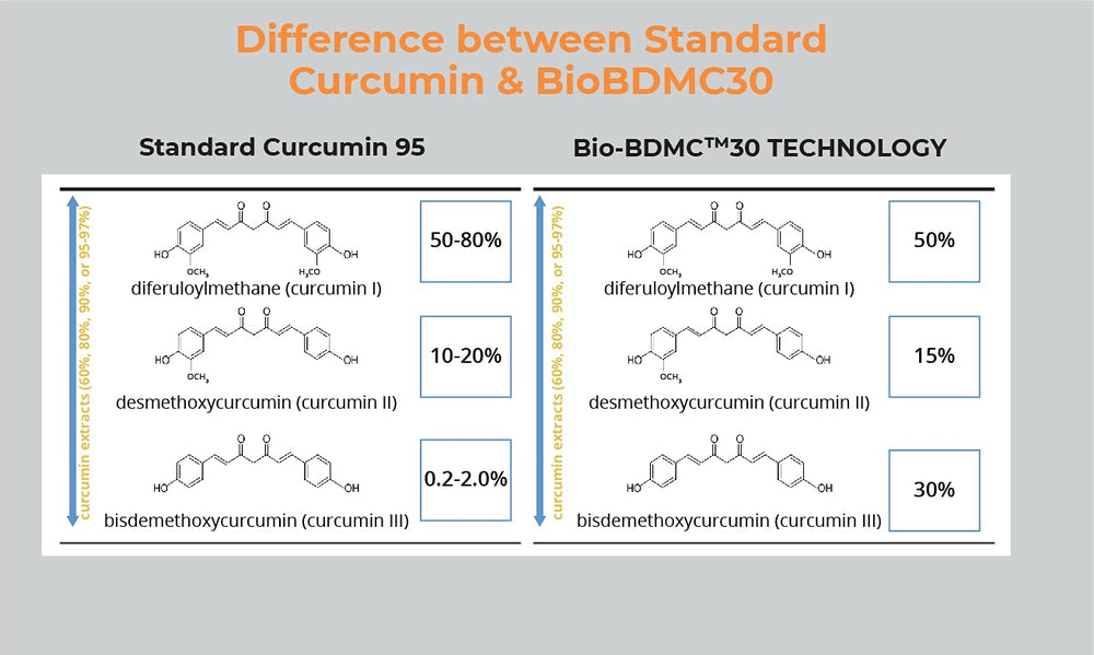 BIOBDMC Pro NovoCurcumin benefits graphic highlighting antioxidant potential