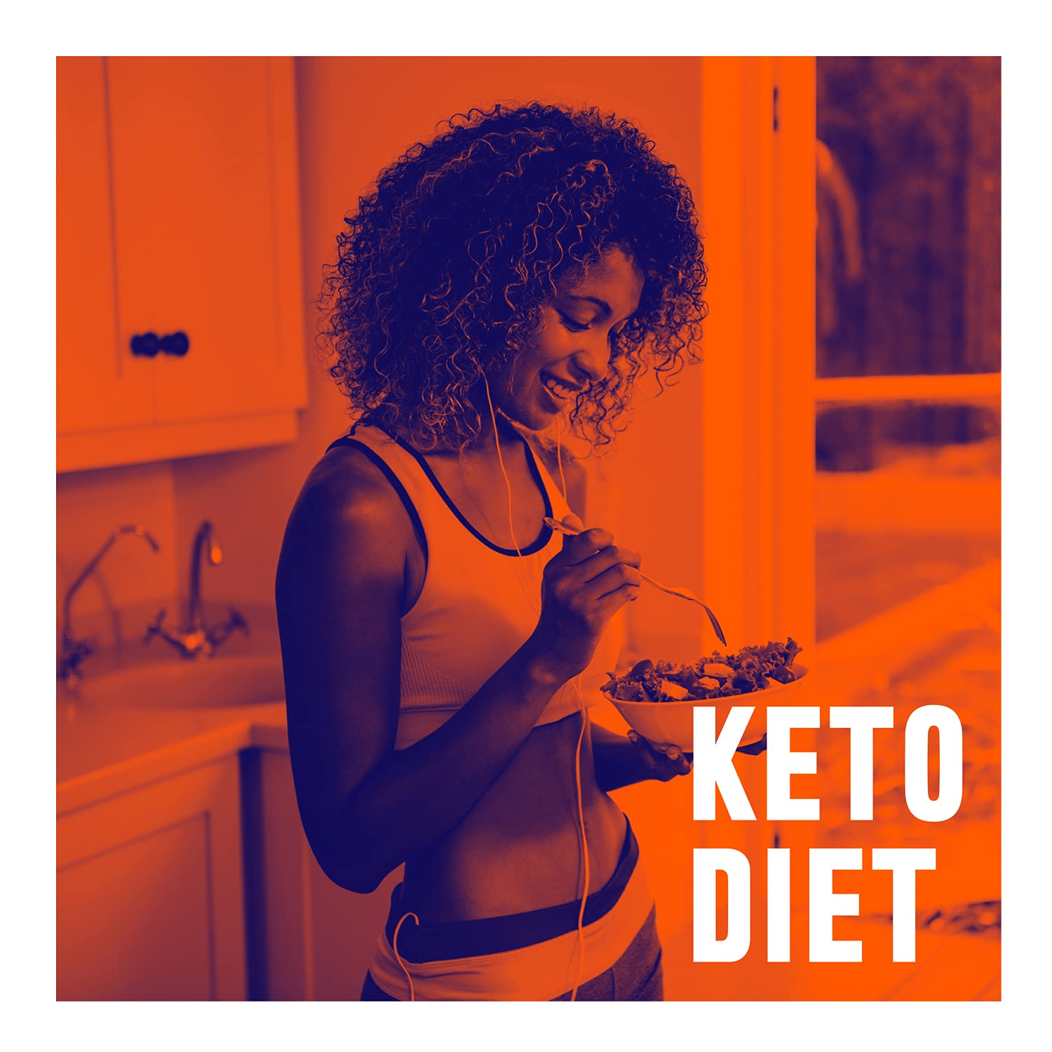 Biochem vegan protein on kitchen counter suggests everyday healthy routine.