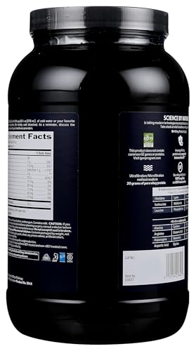 Biochem whey isolate natural label close-up highlighting nutrition and ingredients.