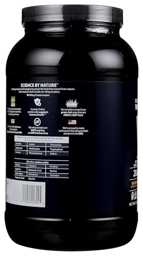 Biochem whey isolate natural powder mixed with water to create a silky shake.