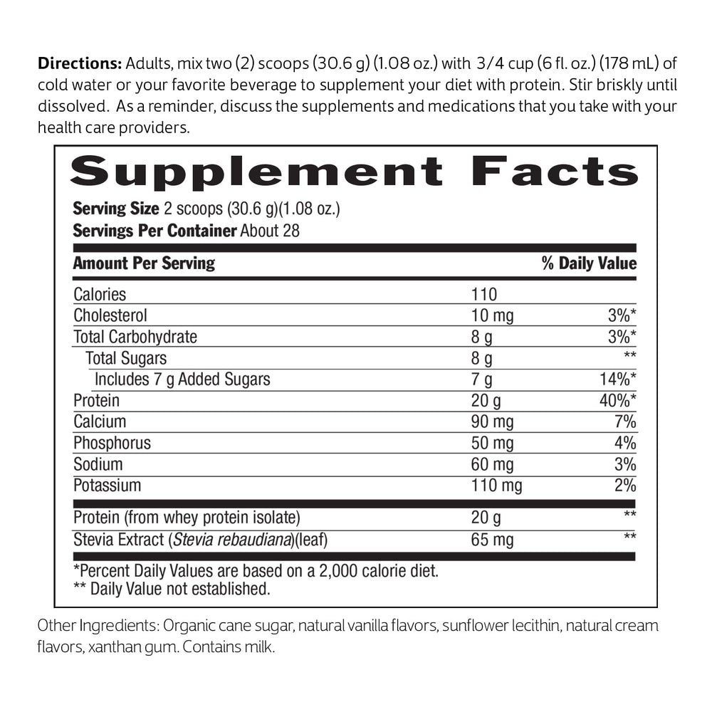 Biochem protein shake in glass shows 20 g per serving for active routines.