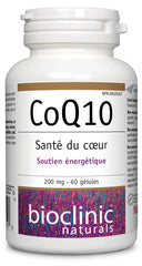 Bioclinic Naturals CoQ10 bottle highlighting natural Vitamin E stabilizer