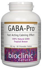 Bioclinic Naturals GABA Pro Natural bottle front view supporting daily relaxation