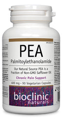 Bioclinic Naturals pea palmitoylethanolamide 400mg bottle front supports daily wellness
